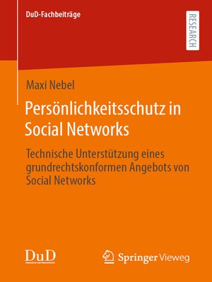 cover image of Persönlichkeitsschutz in Social Networks